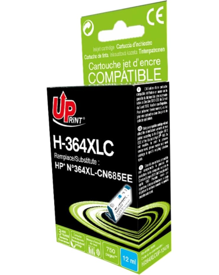      UPrint H-364XL Cyan - 750  - 