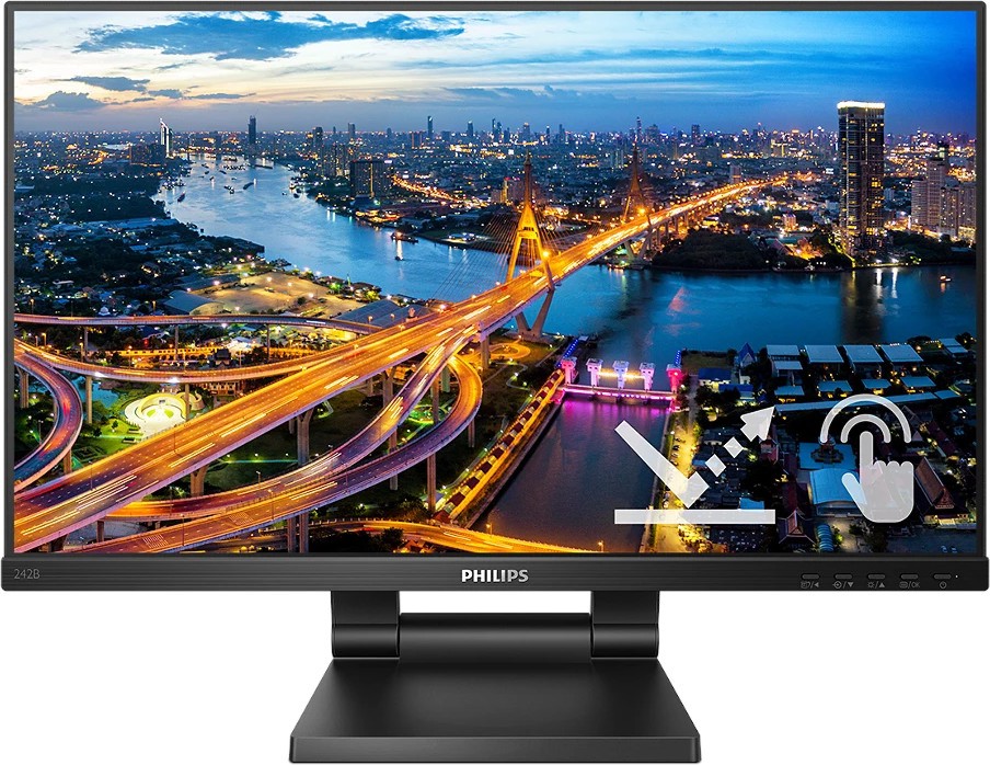  Philips 242B1TC - 23.8", IPS, 75 Hz, 16:9, 1920 x 1080, 4 ms, HDMI, VGA, DisplayPort, Adaptive-Sync - 