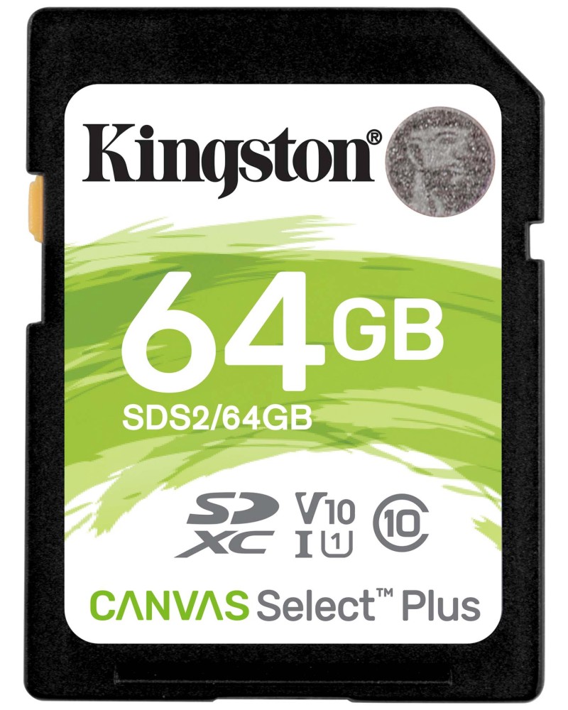 SDXC   64 GB Kingston Canvas Select Plus - Class 10, U3, V30 - 