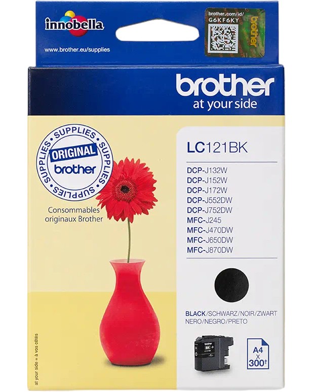      Brother LC-121BK Black - 300  - 