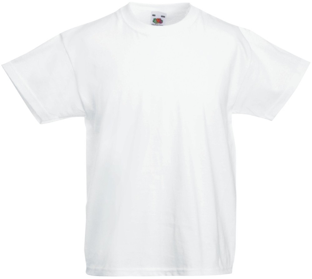   Fruit of the Loom - White - 100% ,   Kids Valueweight - 