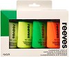 Флуоресцентни акрилни бои Reeves - 4 цвята x 75 ml -