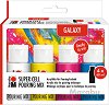Акрилни бои с разливащ Pouring ефект Marabu Galaxy - 4 цвята x 60 ml - боя