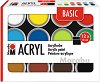 Акрилни бои Marabu Basic Colors - 12 или 24 цвята x 18 ml - боя