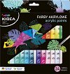 Акрилни бои Kidea - 24 цвята x 6 ml - боя