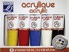 Акрилни бои със сатенен ефект Lefranc & Bourgeois - 5 цвята x 120 ml - боя