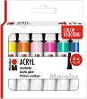 Акрилни бои Marabu Color blocking - 6 цвята x 12 ml - боя