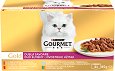Консерви за котки Gourmet - 4 x 85 g, с месни и рибни хапки в сос, от серията Gold, за над 1 година - храна
