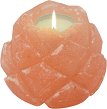 Свещник от хималайска сол Wagner Life Design Lotus Flower - 879 g, от серията Himalaya Salt Dreams - продукт