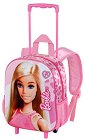 Раница за детска градина - Karactermania - С телескопична дръжка и колелца на тема Barbie - раница