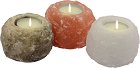 Комплект свещници от хималайска сол Wagner Life Design Rock Trio - 3 x 400 g, от серията Himalaya Salt Dreams - продукт