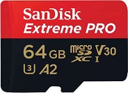 Micro SDXC   64 GB SanDisk - Class 10, U3, V30, A2  SD    Extreme Pro - 