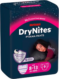  Huggies DryNites Pyjama Pants Girl 8-13 - 9 ,   30-48 kg - 