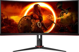  AOC CU34G2XP/BK - 34", VA, 180 Hz, 21:9, 3440 x 1440, 1 ms, 2 x HDMI, 2 x DisplayPort, Adaptive-Sync - 