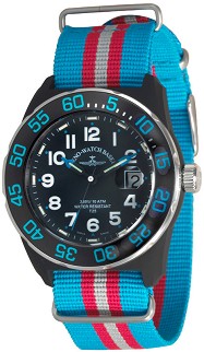  Zeno-Watch Basel - H3 Teflon - Black/Blue - Nylon 6594Q-a14-Nato-47 -   "H3" - 