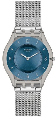  Swatch - Metal Knit Blue SFM120M -   "Skin" - 