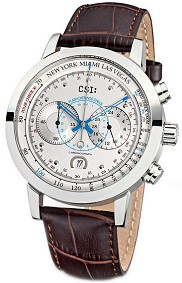  KronSegler - CSI Gents Chronograph KS 787 Steel Silver -   "Crime Scene Investigation" - 