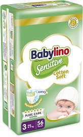  Babylino Sensitive Cotton Soft 3 Midi - 56 ,   4-9 kg - 