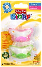   Playtex Binky Pacifier Heart and Fish - 2 ,  0-6  - 