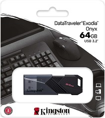 USB-A 3.2 Gen 1   Kingston DataTraveler Exodia Onyx - 64, 128  256 GB - 