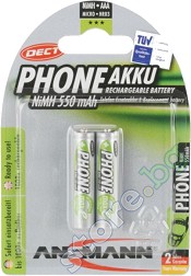  AAA Phone -  NiMH (HR03) 550 mAh - 2  - 