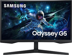  Samsung Odyssey G5 27CG552 - 27", VA, 165 Hz, 16:9, 2560 x 1440, 1 ms, HDMI, DisplayPort, AMD FreeSync - 