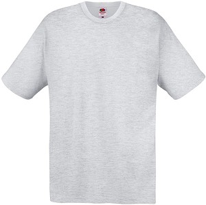   Fruit of the Loom - Heather Grey - 97%   3% ,   Original - 