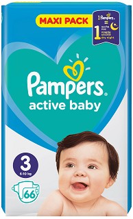  Pampers Active Baby 3 - 15÷208 ,   6-10 kg - 