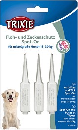   Trixie Anti-Flea and Tick Spot-On for Medium Dogs - 3  x 3 ml,    15  30 kg - 