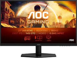  AOC 27G42E - 27", IPS, 180 Hz, 16:9, 1920 x 1080, 1 ms, HDMI, DisplayPort, Adaptive-Sync - 