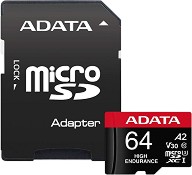 Micro SDXC   64 GB ADATA V30S - Class 10, U3, V30,  SD ,   Premier Pro - 