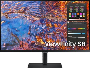  Samsung ViewFinity S8 32B800 - 32", IPS, 60 Hz, 16:9, 3840 x 2160, 5 ms, HDMI, DisplayPort, USB-C, DisplayHDR 400 - 