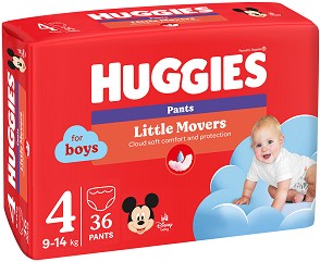  Huggies Little Movers Pants Boy 4 - 36 ,   9-14 kg,       - 