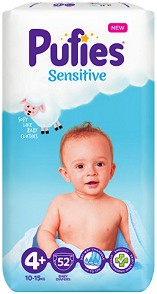  Pufies Sensitive 4+ Maxi Plus - 52 ,   10-15 kg - 