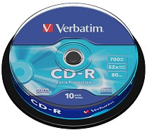 CD-R Verbatim 700 MB - 10       52x - 