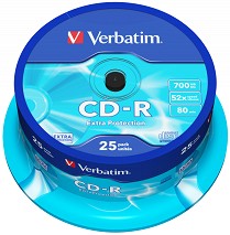 CD-R Verbatim 700 MB - 25       52x - 