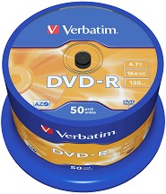 DVD-R Verbatim 4.7 GB - 50       16x - 