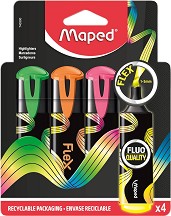   Maped Fluo Flex - 4    Black' Peps - 