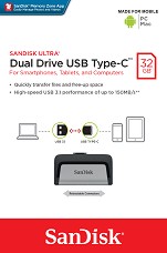 USB A / Type-C 3.1   32 GB SanDisk Dual Drive -   Ultra - 