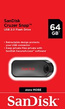 USB 2.0   64 GB SanDisk Cruzer Snap - 