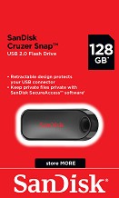 USB 2.0   128 GB SanDisk Cruzer Snap - 