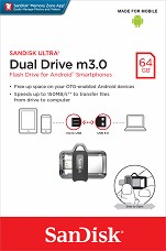 USB A / micro USB 3.0   64 GB SanDisk Dual Drive -   Ultra - 