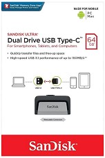 USB 3.1 / Type-C   64 GB SanDisk Dual Drive -   Ultra - 