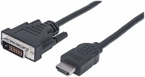  HDMI Male  DVI-D 24+1 Male Manhattan - 1.8 m - 