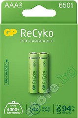  AAA -  NiMH (HR03) 650 mAh - 2÷4    ReCyko - 