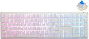    Ducky One 3 Pure White - Full Size,  USB  1.8 m, ANSI Layout, Hot-Swap, Cherry MX Blue RGB - 