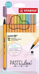  Stabilo Point 88 - 12    Pastellove - 