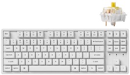    Keychron K8 Pro - TKL, Bluetooth, USB, ANSI Layout, Hot-Swap, RGB, Keychron K Pro Banana - 