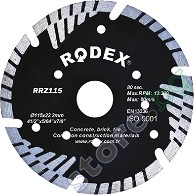       Rodex - ∅ 125 / 2.4 / 22.2 mm   Turbo - 