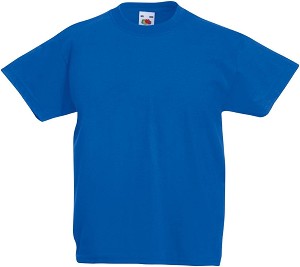   Fruit of the Loom - Royal Blue - 100% ,   Kids Valueweight - 